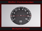 Tachometer dial for Porsche 914 10000 RPM without red...