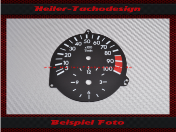 Drehzahlmesser Scheibe für Mercedes W201 C Klasse 10000 RPM