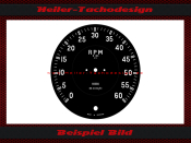 Drehzahlmesser Scheibe für AC Bristol 6000 RPM