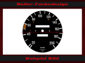 Speedometer Disc for Mercedes W123 E Klasse 125 Mph to 200 Kmh serial number 123 542 27 57