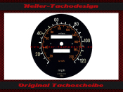 Speedometer Disc for Mercedes W123 E Klasse 125 Mph to 200 Kmh serial number 123 542 27 57