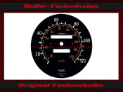 Speedometer Disc for Mercedes W123 E Klasse 125 Mph to 200 Kmh serial number 123 542 27 57