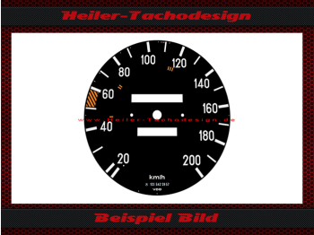 Speedometer Disc for Mercedes W123 E Klasse 125 Mph to 200 Kmh serial number 123 542 28 57