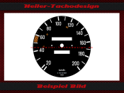 Speedometer Disc for Mercedes W123 E Klasse 125 Mph to 200 Kmh serial number 123 542 28 57