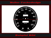 Speedometer Disc AC 289 Mark III Fia 140 Mph to 220 Kmh