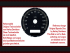Speedometer Disc for Harley Davidson Street Glide FLHTI Ultra Classic Ø80 2006 Mph to Kmh