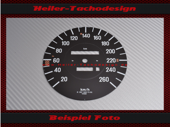 Tachoscheibe für Mercedes W107 R107 560 SL500 elektronischer Tacho 260 Kmh
