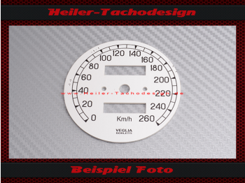Tachoscheibe für Ducati Superlight 1995 160 Mph zu 260 Kmh