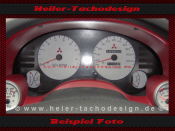 Tachoscheibe für Mitsubishi Eclipse D30 mit Oeldruck Anzeige