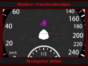 Speedometer Disc VW Tiguan 2006 to 2011 Symbol 1 160 Mph to 260 Kmh
