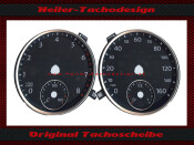 Tachoscheibe VW Tiguan 2006 bis 2011 Symbol 1 160 Mph zu 260 Kmh