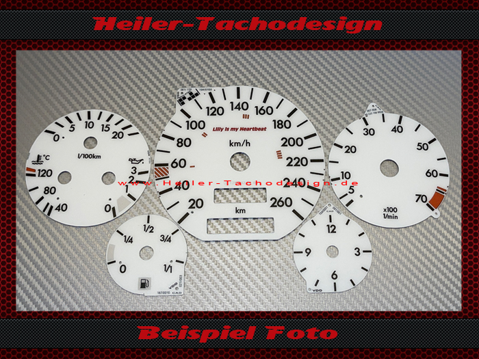 Tachoscheibe Mercedes 320 SL W129 R129 Modell 2001 Mph zu Kmh Zifferblatt Tacho Tachoscheibe Mercedes 320 SL W129 R129 Modell 2001 Mph zu Kmh Zifferblatt Tacho
