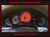 Tachoscheiben für Porsche 911 991 Carrera 4S Targa 2015 200 Mph zu 330 Kmh