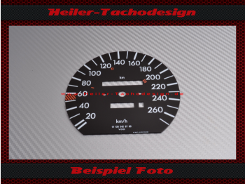 Tachoscheibe für Mercedes W126 560 SEC S Klasse 170 Mph zu 270 Kmh - 1