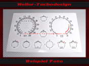 Set Tacho Aufkleber für Chevrolet Corvette C3 1968...