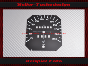 Tachoscheibe für Volkswagen VW Golf 1 240 Kmh