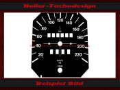 Tachoscheibe für Volkswagen VW Golf 1 220 Kmh