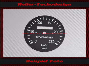 Speedometer Disc for Clymer - Münch Mammut 1200 TTS 250 Kmh