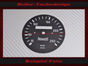 Speedometer Disc for Münch Mammut 1200 TTS 250 Kmh
