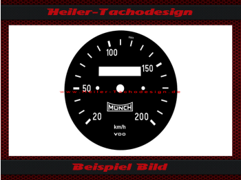 Tachoscheibe für Münch Mammut 1200 TTS 200 Kmh