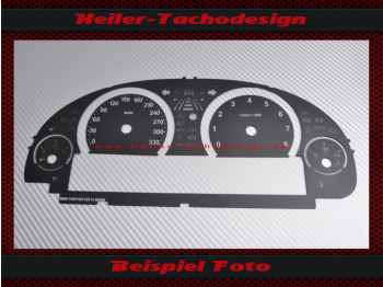 Speedometer dials for BMW F06 F10 F12 F13 M5 M6 large display 200 Mph to 330 Kmh 8000 UPM