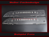 Tacho Aufkleber + Tachoglas für Ford Galaxie / Fairlane 1961 120 Mph zu 200 Kmh
