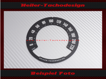 Tachoscheibe für Harley Davidson Softail Slim FLSL 2018 / 2020 Ø100 Mph zu Kmh