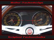Speedometer Disc for Speedometer Glasses FIAT 1500 Cabriolet 1966 120 Mph to 200 Kmh