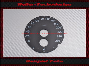 Speedometer dial for BMW X1 F48 from 2017 large display 160 Mph to 260 Kmh