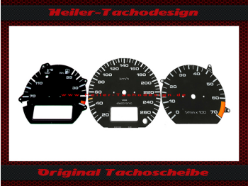 Speedometer dials for VW Corrado 260 km/h with display