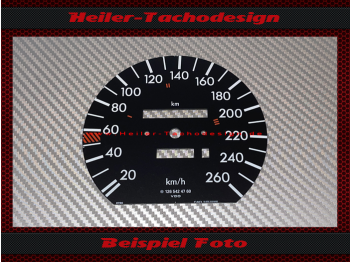 Speedometer Disc for Mercedes W126 560 SEC S Class 160 Mph to 260 Kmh