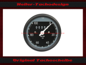 Speedometer Glass Scale Veigel 0 to 100 kmh Ø84 mm...