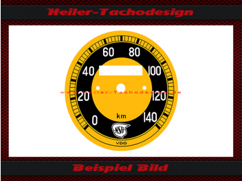 Tachoscheibe für NSU Max 0 bis140 Kmh Ø76 mm 1954 bis 1963 - 2
