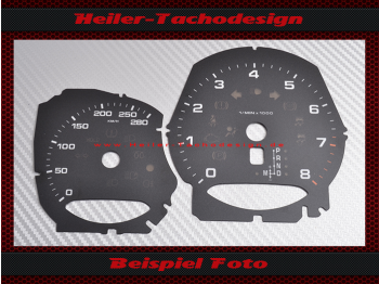 Tachoscheiben für Porsche Boxster 981 Cayman 718 175 Mph zu 280 Kmh 8000 UPM