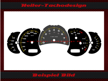 Tachoscheibe für Porsche Carrera GT 911 996 Facelift Drehzahlmesser bis 8000 RPM