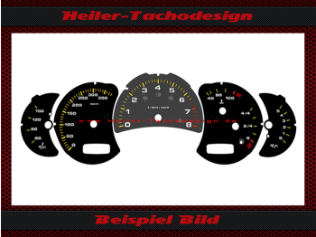 Tachoscheiben für Porsche Carrera GT 911 996 Facelift 380 Kmh 8000 RPM
