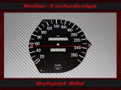 Tachoscheibe für Mercedes W116 450 SEL S Klasse 170...
