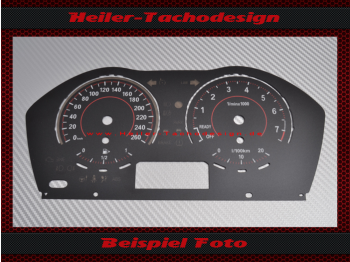 Tachoscheibe für BMW 1er 2er X1 F20 F21 F22 F23 F45 F46 F48 Sport 160 Mph zu 260 Kmh 7500 UPM mit l/100km