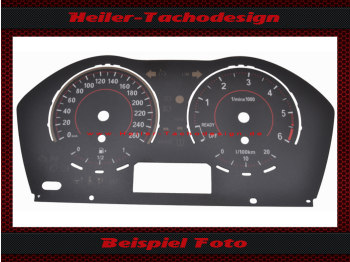 Speedometer Disc for BMW 1er 2er X1 F20 F21 F22 F23 F45 F46 F48 Sport 260 Kmh 6000 RPM l100km