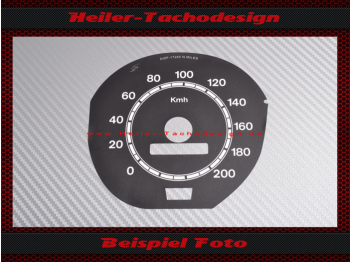 Speedometer Sticker for Ford Mustang 1971 to 1973 120 Mph to 200 Kmh