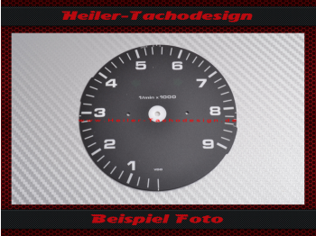 Drehzahlmesser Zifferblatt für Porsche 911 964 993 ohne Bordcomputer 6 Uhr Stellung 9000 UPM - 1