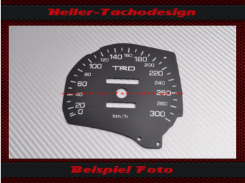 Tachoscheibe für Toyota MR2 300 Kmh Typ SW20