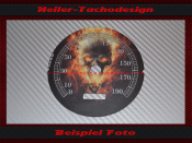 Tachoscheibe für Harley Davidson Softail Springer FXSTS FXSTC 1998 bis 2003 Ø100 Mph zu Kmh