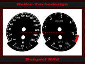 Tachoscheiben für BMW E90 E91 E92 E93 260 Kmh 5500...