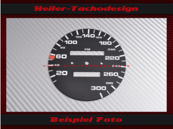 Tachoscheibe für Porsche 968 Skala verlängert auf 300 Kmh