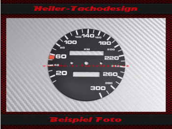 Speedometer Disc for Porsche 968 Scale extended to 300 Kmh