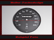 Speedometer Sticker for Opel GT 1968 150 Mph to 240 Kmh