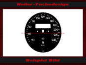 Tacho Aufkleber für Opel GT 1968 150 Mph zu 240 Kmh