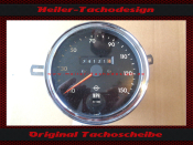 Tacho Aufkleber für Opel GT 1968 150 Mph zu 240 Kmh