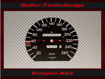 Tachoscheibe für Mercedes W126 S Klasse 260 Kmh Schaltpunkte - 1